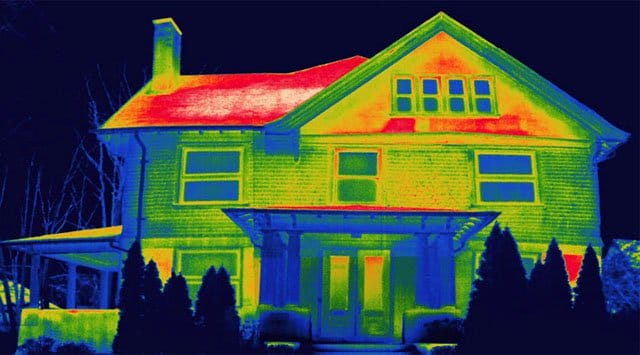 Heat Loss As Detected By Infrared Camera